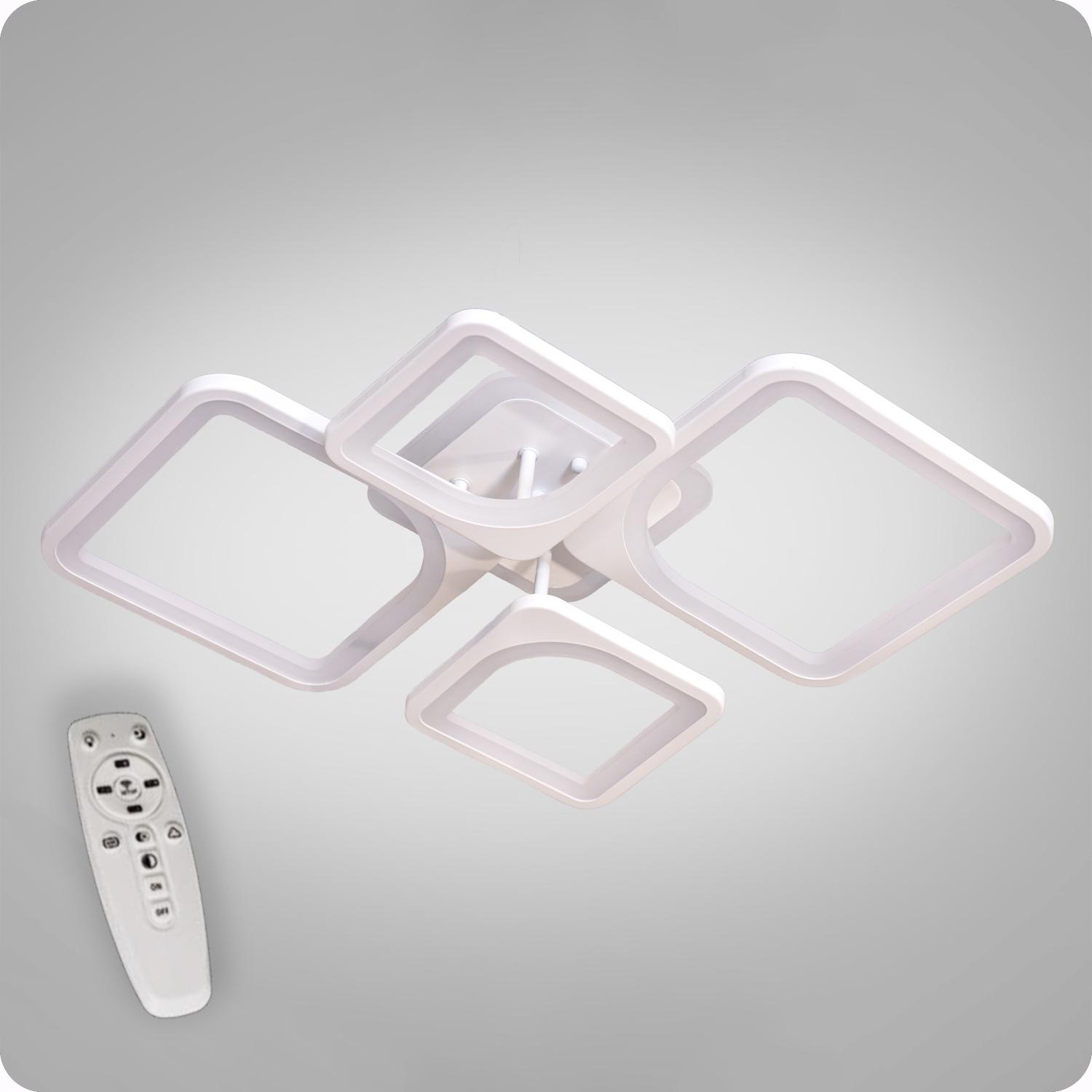 ᐉ Люстра світлодіодна 517 Dlight 3color с пультом 100 Вт Білий (01569 ...