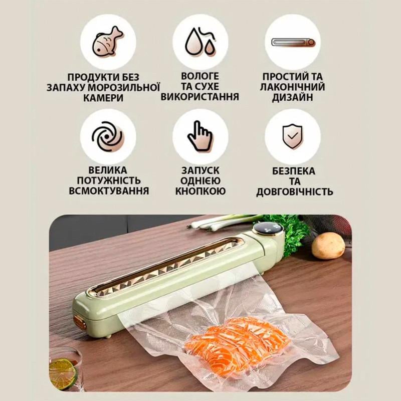 Упаковщик вакуумныйVacuum Sealer LS-802 с дисплеем и прозрачным экраном под сварку Белый (LS-802) - фото 6