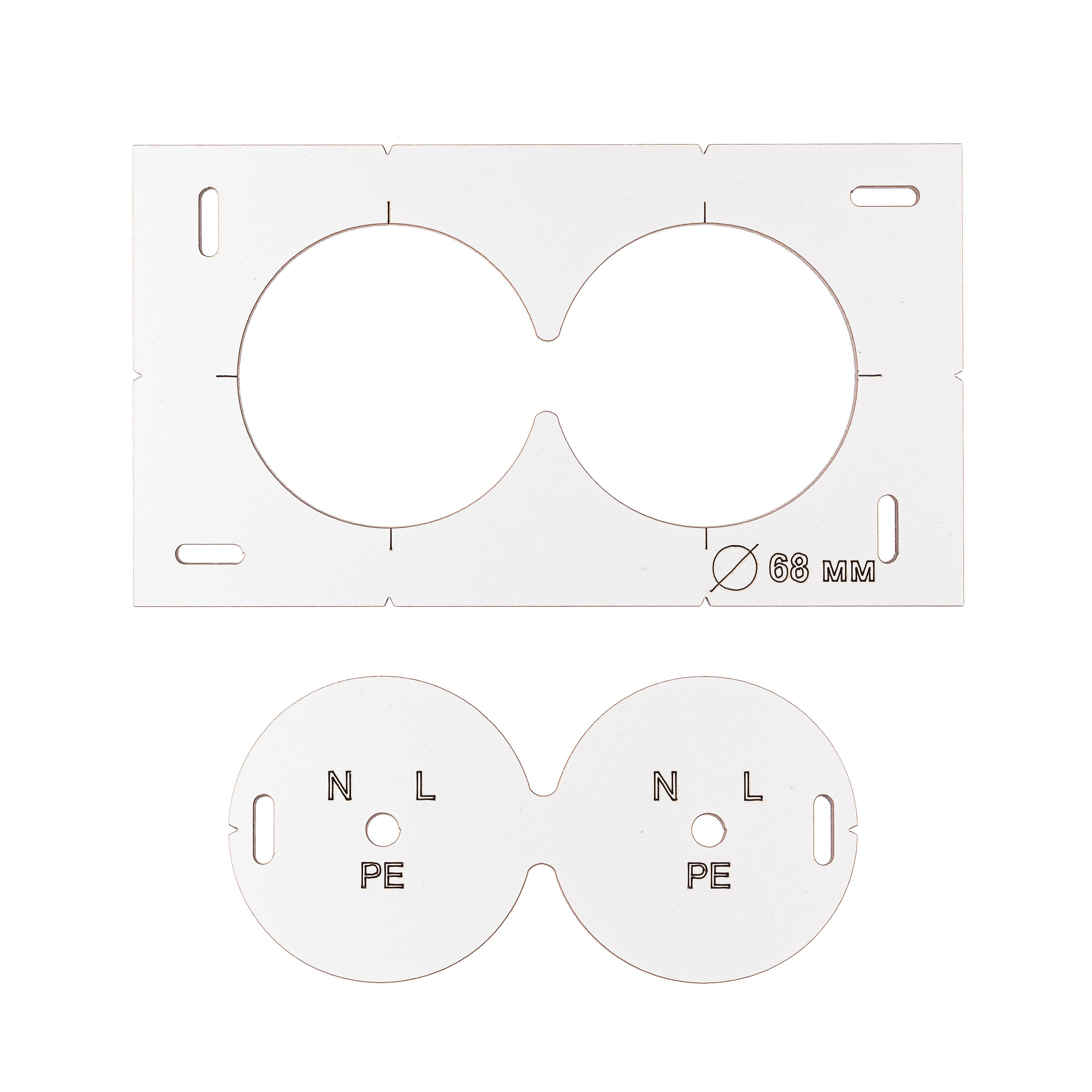 Шаблон Polax для подрозетников с отверстиями (1000-237)