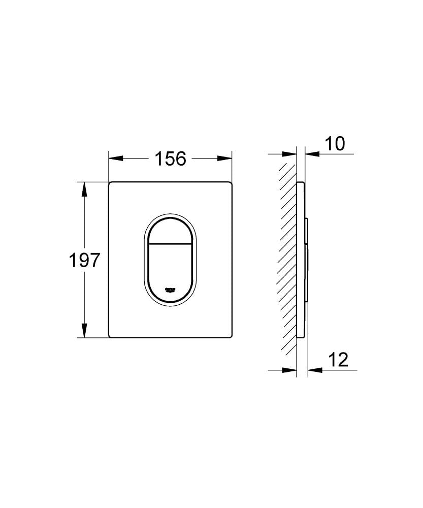 Комплект інсталяції Grohe SOLIDO 39418000 з унітазом кнопка Хром (150248) - фото 9