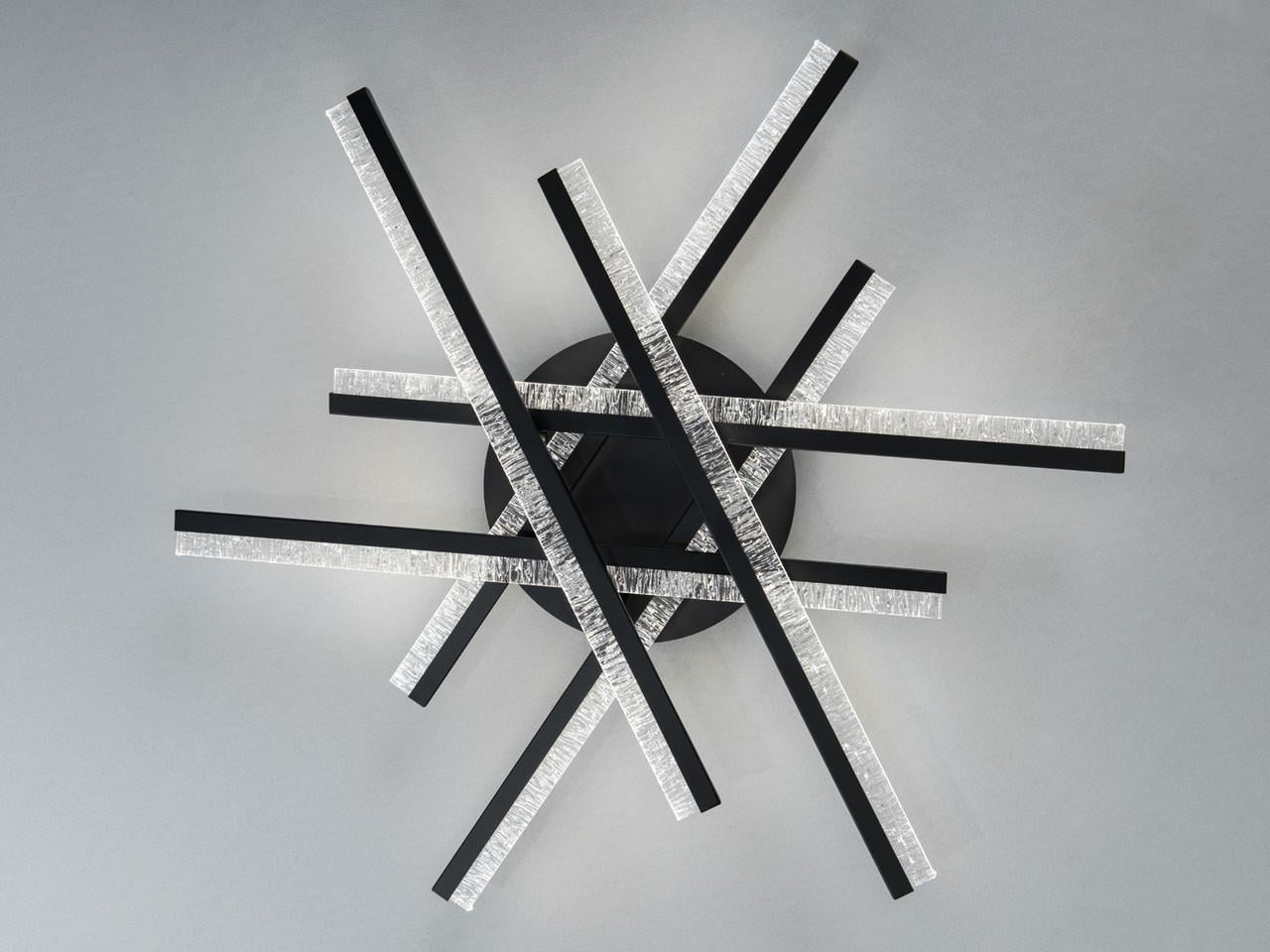 Люстра світлодіодна стельова для вітальні Diasha MX3087 86 Вт Чорний (MX3087/6BK)