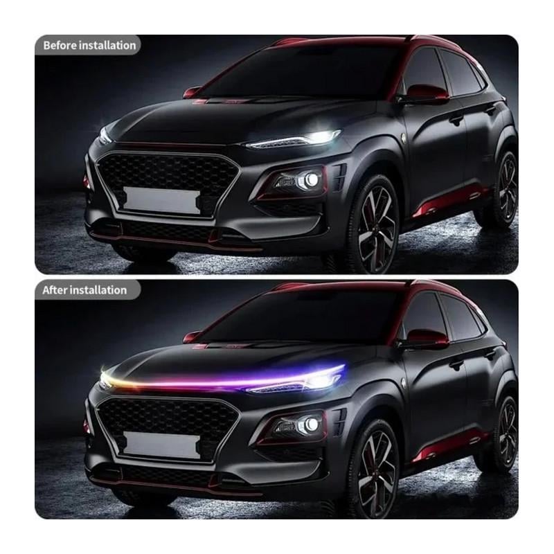Підсвічування кришки капота багатофункціональна гнучка стрічка Leader RGB 12-24V 150 см (4591-Leader) - фото 9