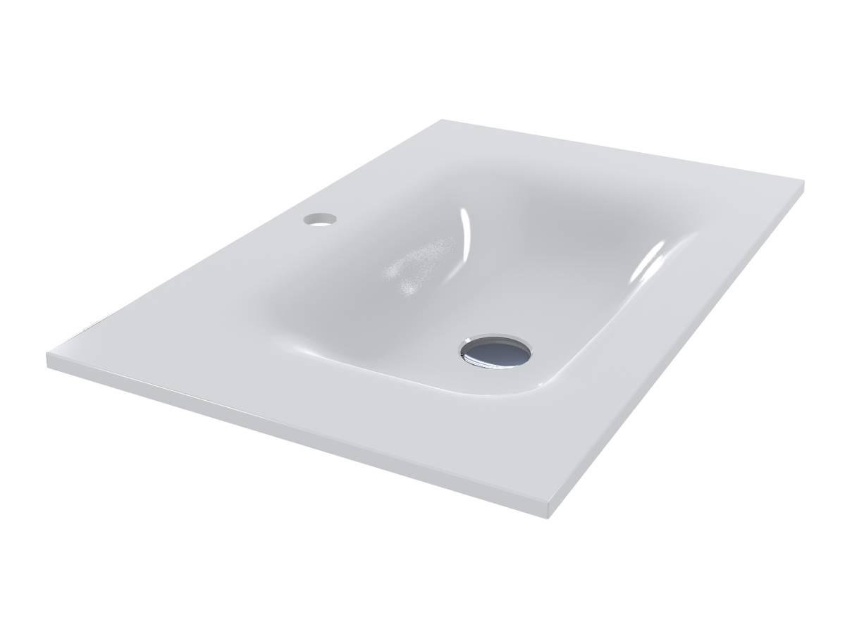 Умивальник Miraggio JESSEL 700 з литого мрамора глянсовий Білий (84099) Умивальник Miraggio JESSEL 700 з литого мрамора глянсовий Білий (84099)