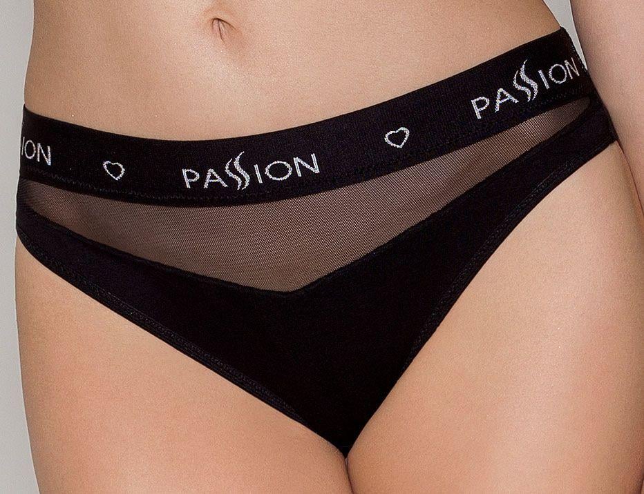 Трусики з прозорою вставкою Passion PS006 L Black