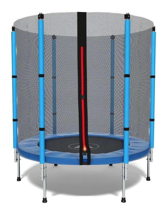 Батут детский комнатный Atleto 140 см с сеткой Синий (25550752) Батут детский комнатный Atleto 140 см с сеткой Синий (25550752)