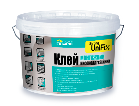 Клей монтажный высокоадгезионный Полипласт Strong Uni Fix 1,2 кг - фото 1
