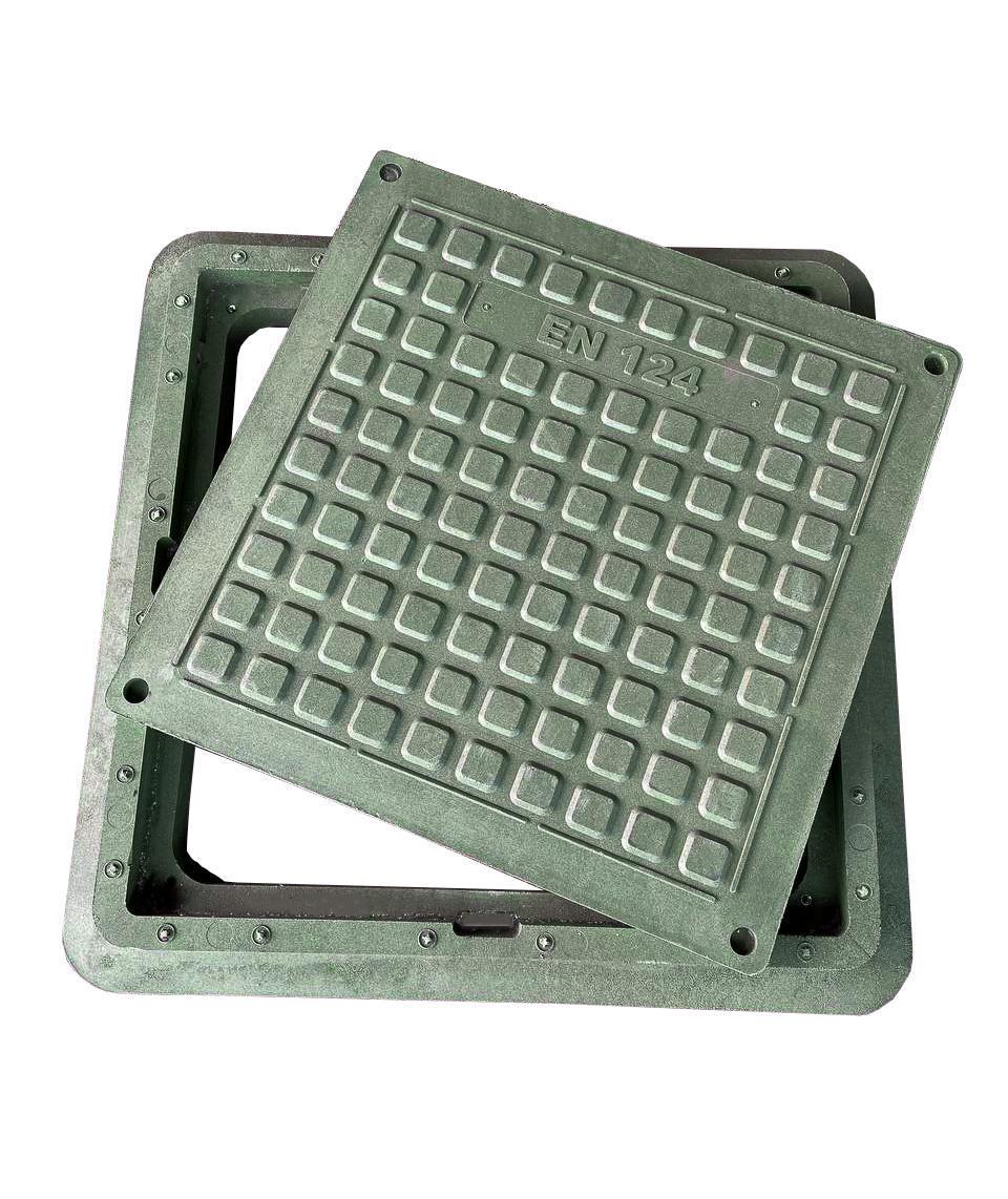 Люк канализационный квадратный 740х740 мм 1 т Зеленый (luk24) Люк канализационный квадратный 740х740 мм 1 т Зеленый (luk24)