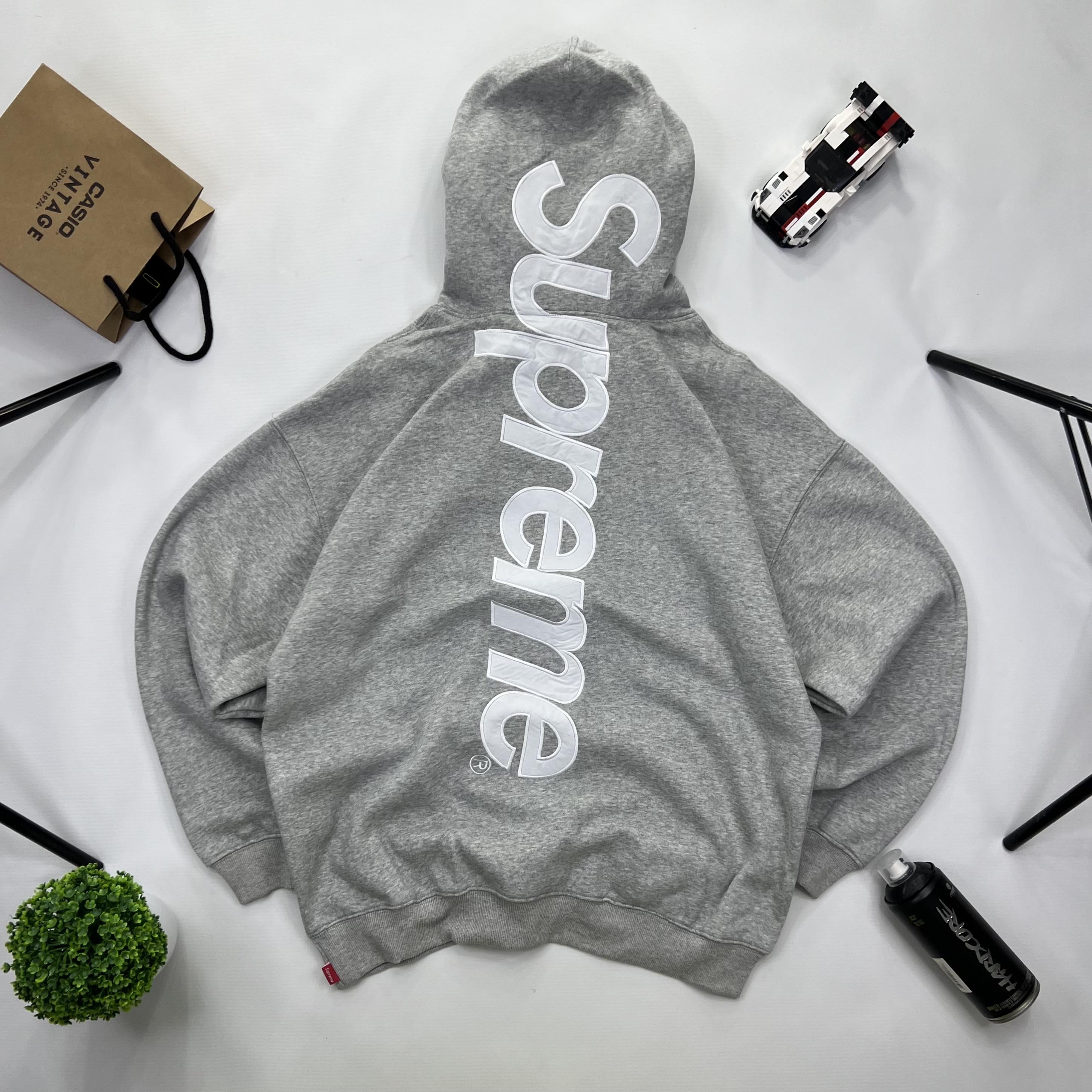 Худой Supreme Logo y2k sk8 drill L Grey (34187553)