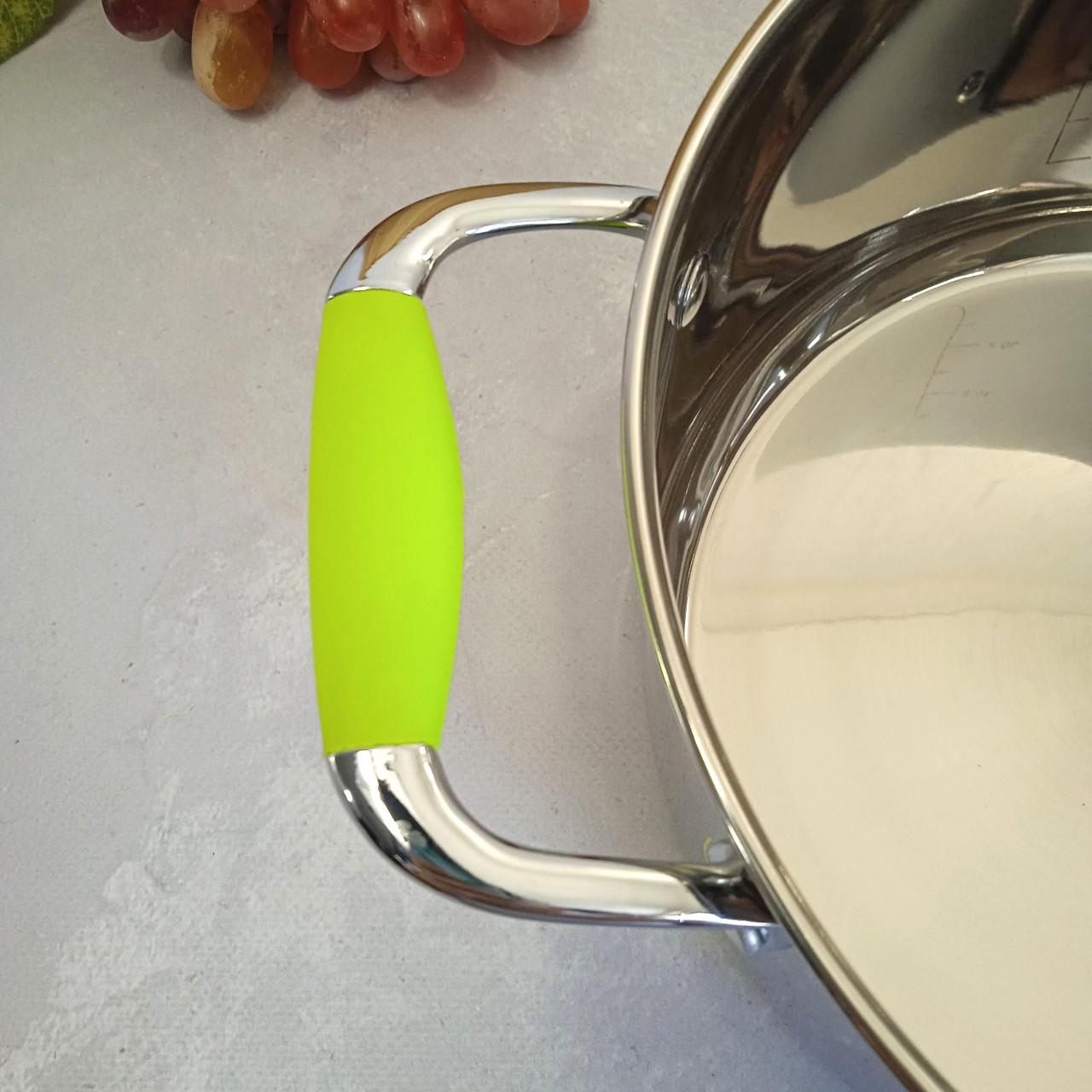 Набір каструль і ковша з кришками та просиліконовими ручками 6 шт. (1150-CB) - фото 8 Набір каструль і ковша з кришками та просиліконовими ручками 6 шт. (1150-CB) - фото 8