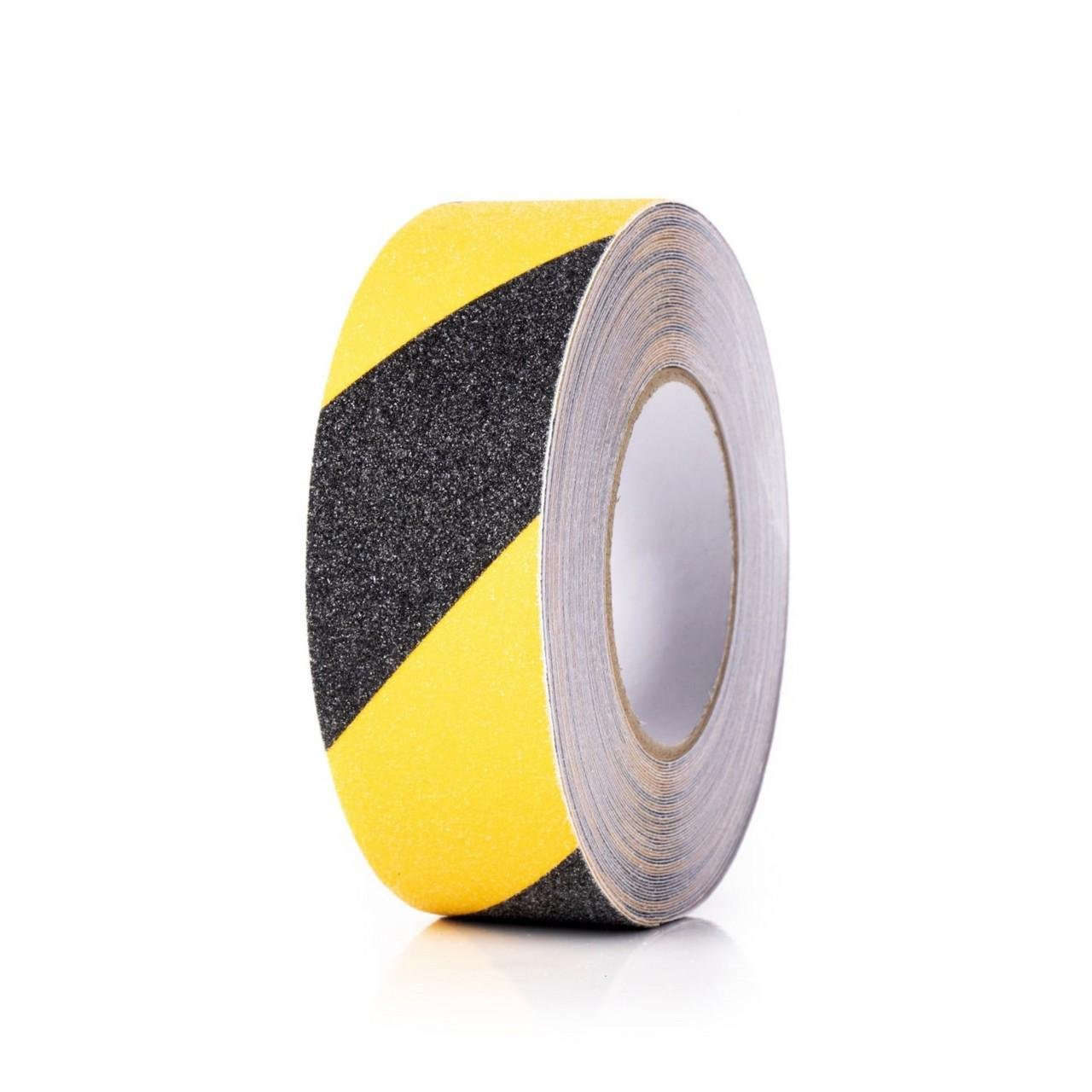 Стрічка протиковзка Traffic Safety Tape 50 мм x 18 м для сходів і підлог Жовто-чорний