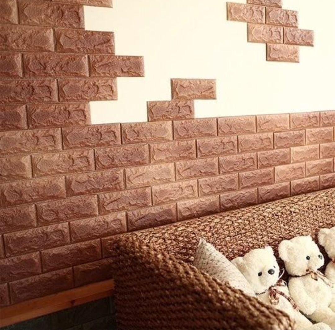 3D-панель декоративная под кирпич самоклеящийся 700x770x3 мм Коричневый (BN3-008) - фото 7 3D-панель декоративная под кирпич самоклеящийся 700x770x3 мм Коричневый (BN3-008) - фото 7