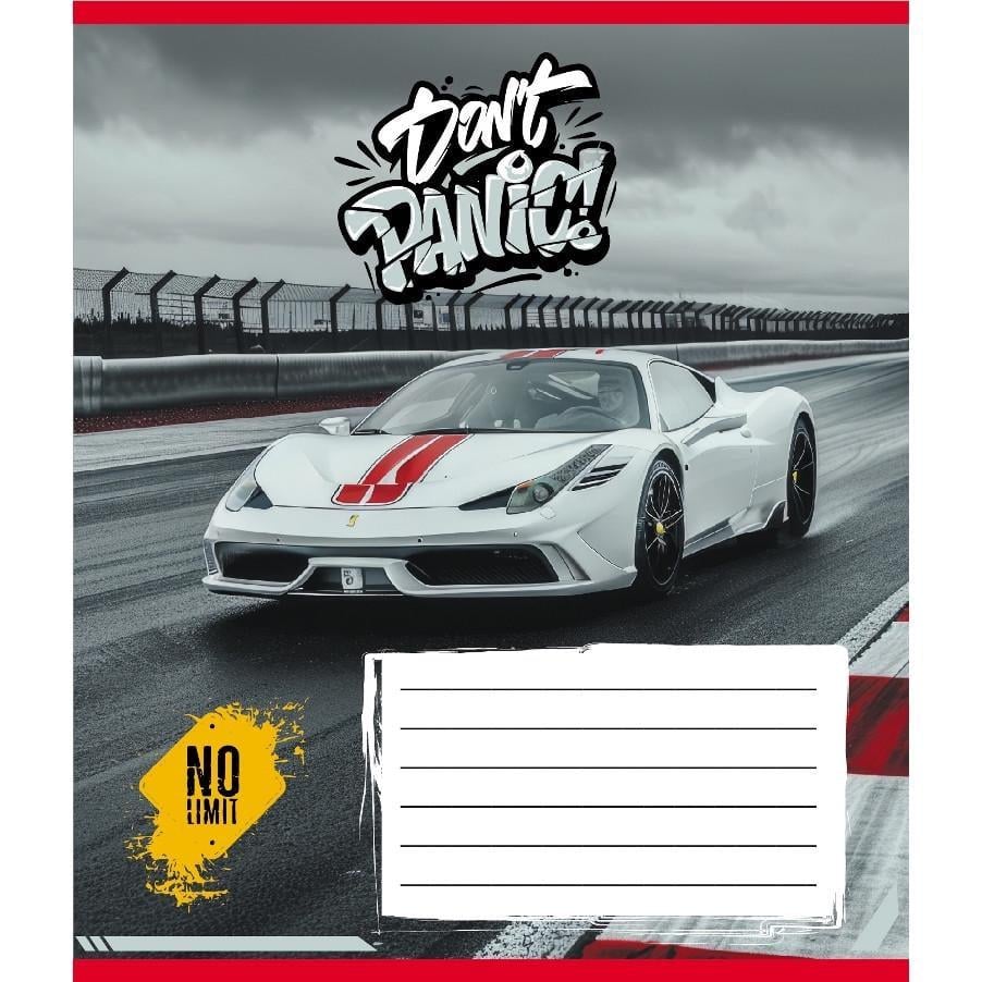 Шкільний зошит Без паніки 012-510164C-4 в косу лінію 12 аркушів (RLT55180)