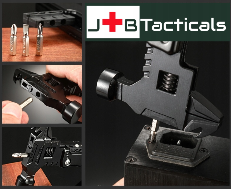 Мультитул JB Tacticals Французький ключ 20в1 Чорний - фото 8