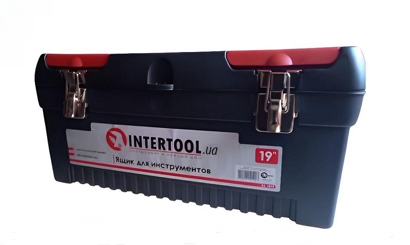 Ящик для инструментов с металлическими замками Intertool BX-1019 19" 483x242x240 мм (26447237) Ящик для инструментов с металлическими замками Intertool BX-1019 19" 483x242x240 мм (26447237)