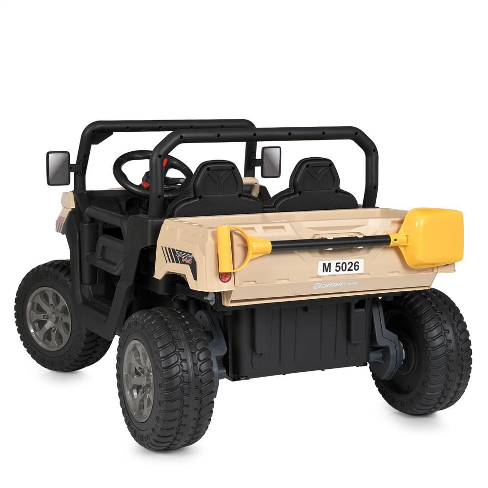 Электромобиль детский Bambi M 5026EBLR-13 двухместный грузовик 24V Бежевый (14955287) - фото 2