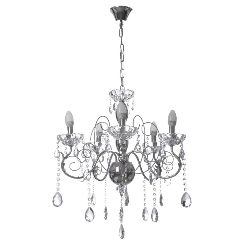 Люстра свеча подвесная прованс хрустальная Brille BCL-658S/5 E14 CH