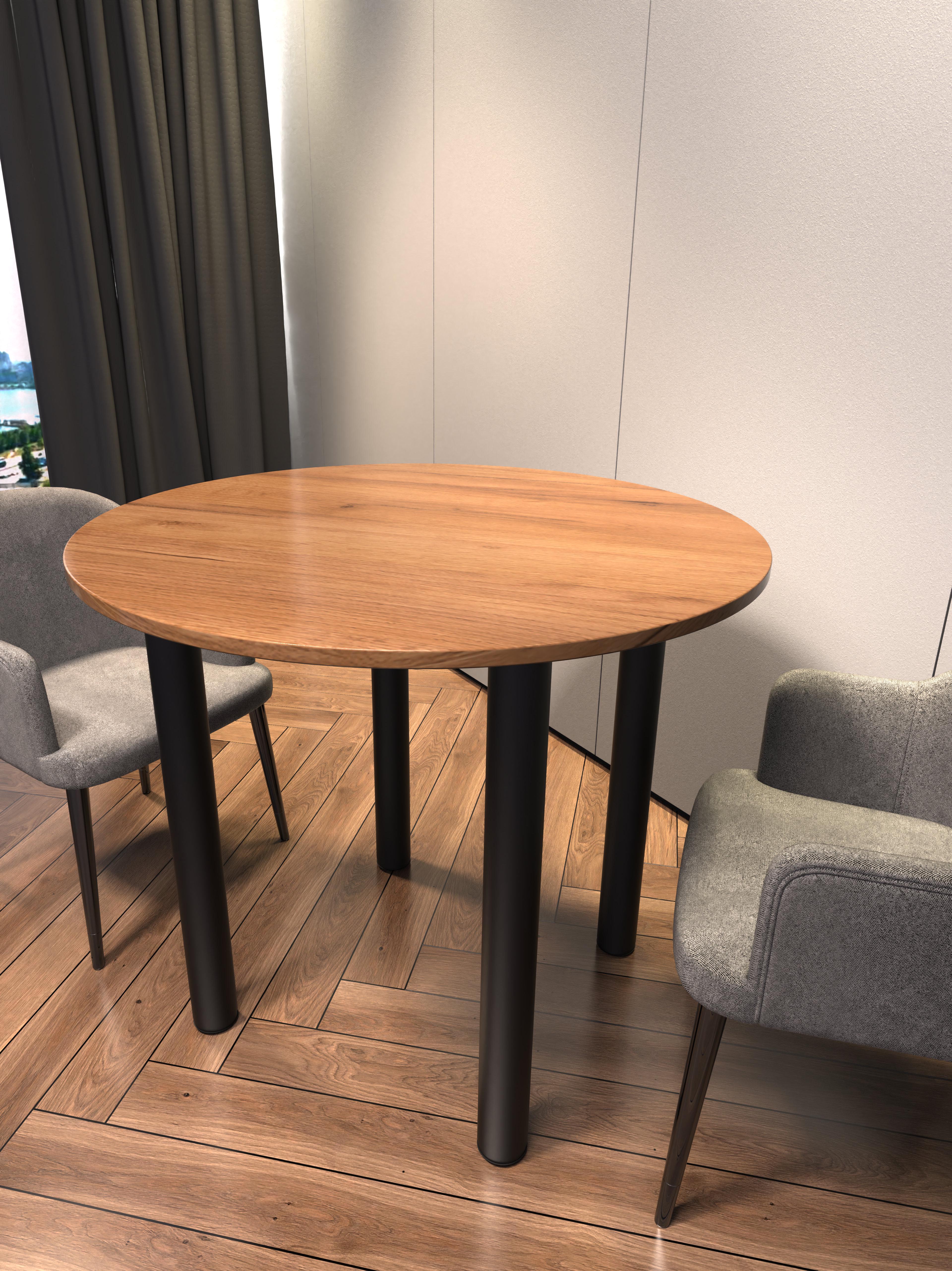 Кухонный круглый стол 80 см Дуб аппалачи (NA84)