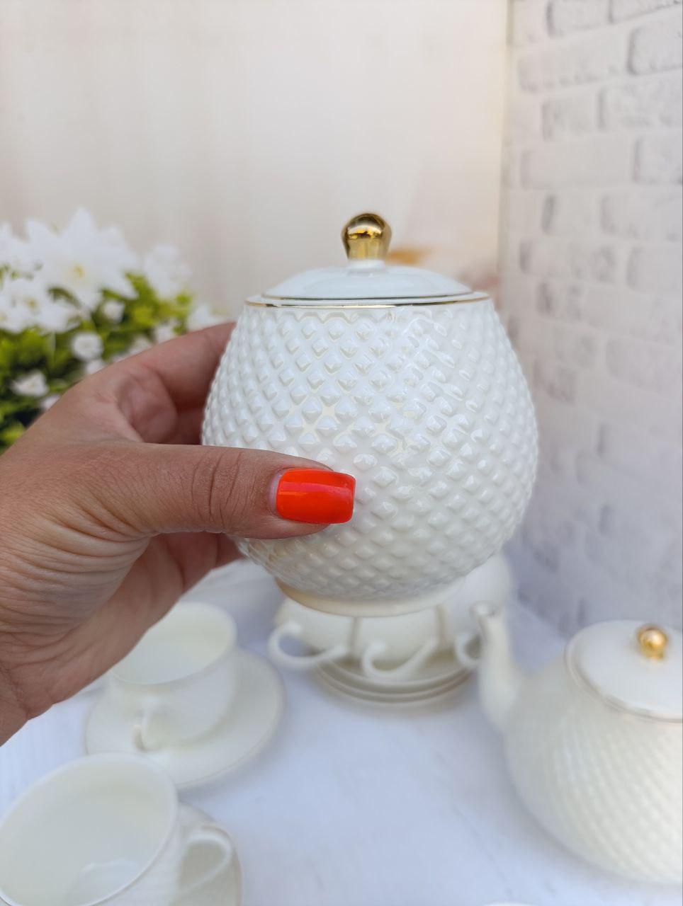 Чайний сервіз SNT Белла порцеляна 260 мл/460 мл/1 л 14 предметів Білий (18041-00) - фото 7