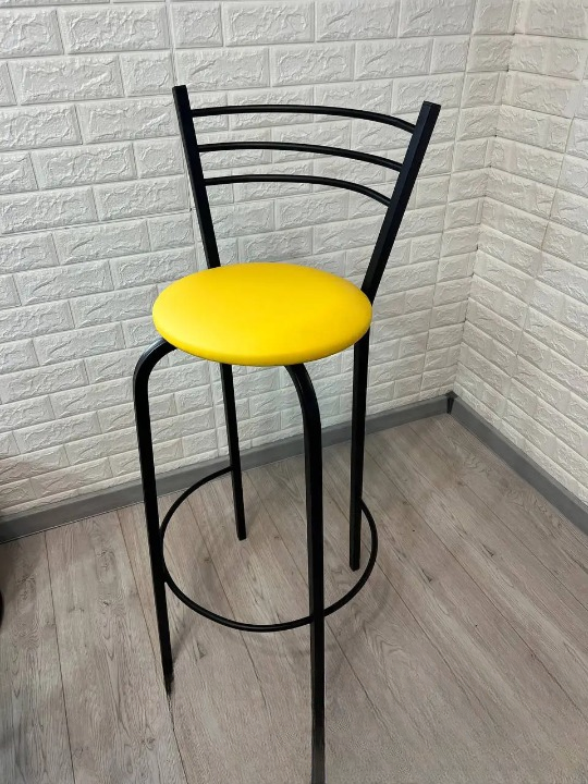 Барний стілець 35х107 см Жовтий/Чорний (28374059)