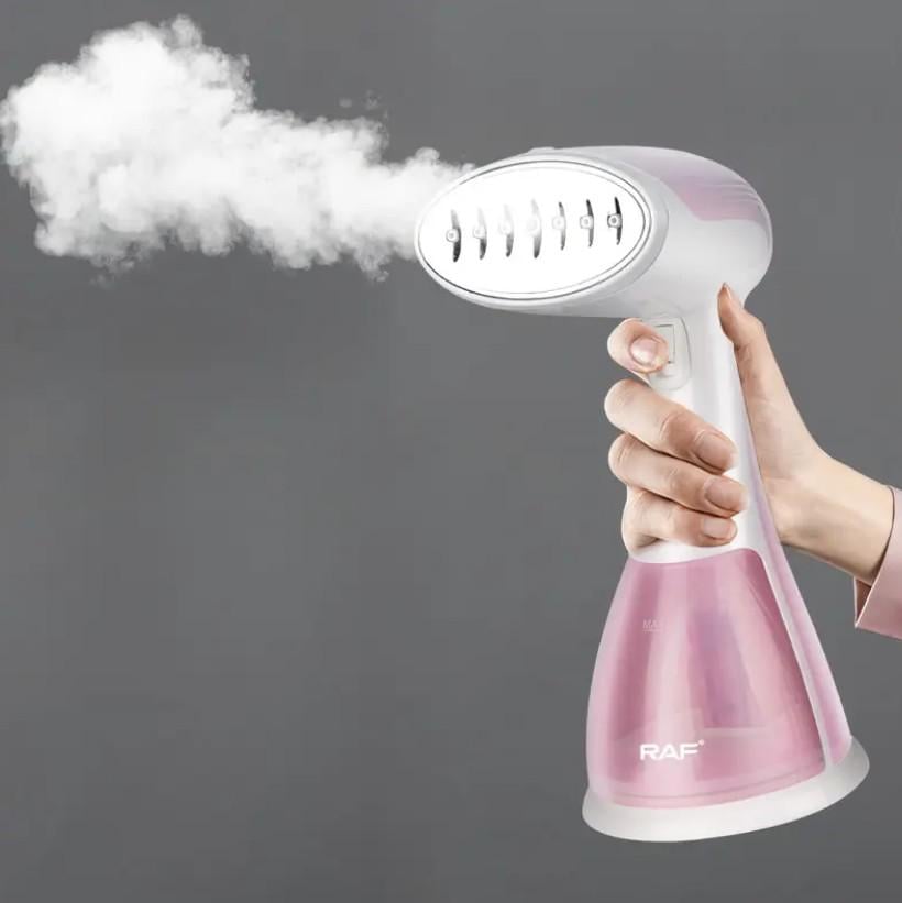 Відпарювач для одягу RAF R-1214P 300 мл 1500 Вт Рожевий (10365102) - фото 6 Відпарювач для одягу RAF R-1214P 300 мл 1500 Вт Рожевий (10365102) - фото 6