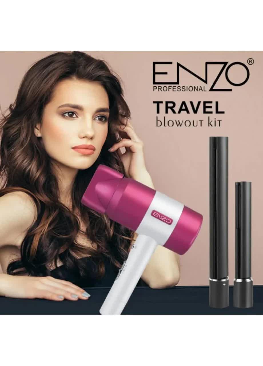 Фен для сушіння волосся Enzo EN-139 з плойками та щіткою Рожевий (28426732) - фото 5 Фен для сушіння волосся Enzo EN-139 з плойками та щіткою Рожевий (28426732) - фото 5