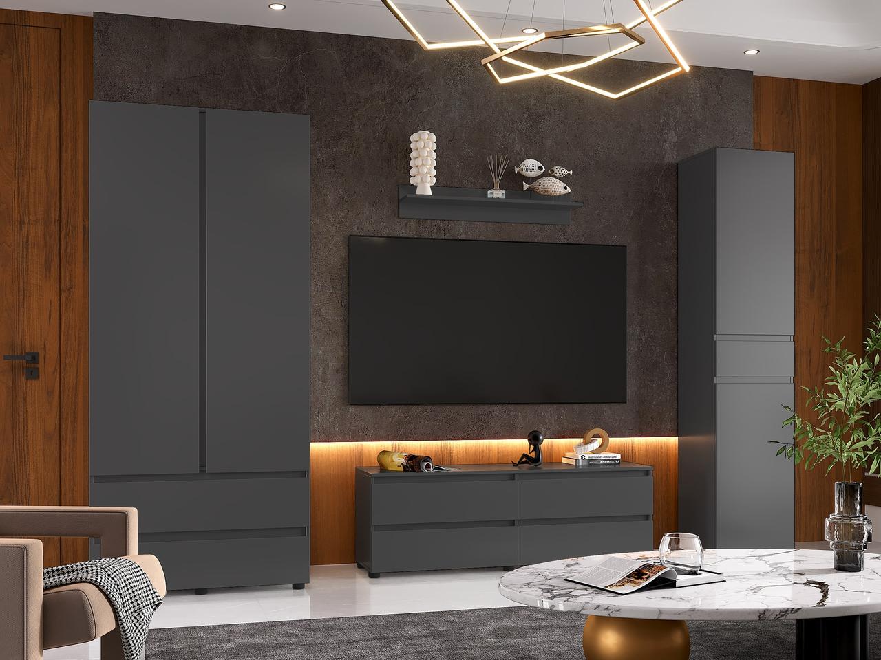 Вітальня Еверест Лайт-1 Графітовий (161401) - фото 2 Вітальня Еверест Лайт-1 Графітовий (161401) - фото 2