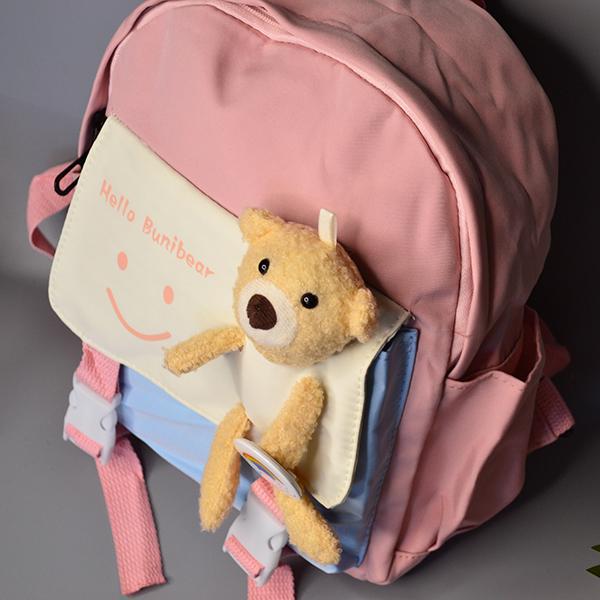 Детский рюкзак с плюшевым мишкой Розовый - фото 2 Детский рюкзак с плюшевым мишкой Розовый - фото 2