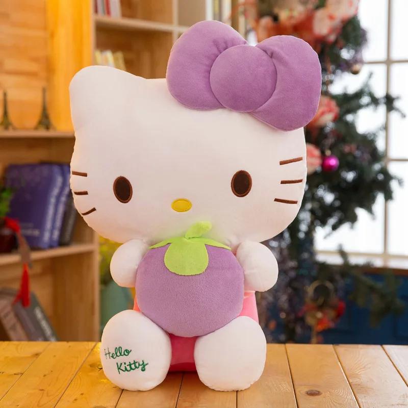 М'яка іграшка плюшева Masyasha Hello Kitty З ягідкою KK-30 30 см Біло-бузковий (14519867) - фото 4