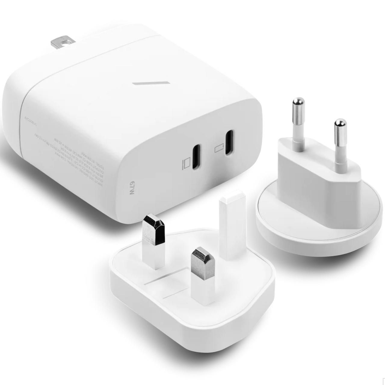 Зарядное устройство Native Union Fast GaN Charger PD 67W Dual USB-C Port White (FAST-PD67-WHT-INT) - фото 1 Зарядное устройство Native Union Fast GaN Charger PD 67W Dual USB-C Port White (FAST-PD67-WHT-INT) - фото 1
