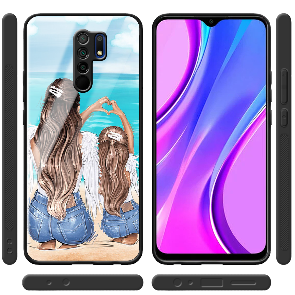 Чехол BoxFace Xiaomi Redmi 9 Family Vacation Черный силикон со стеклом (40233-up2380-40865) - фото 2