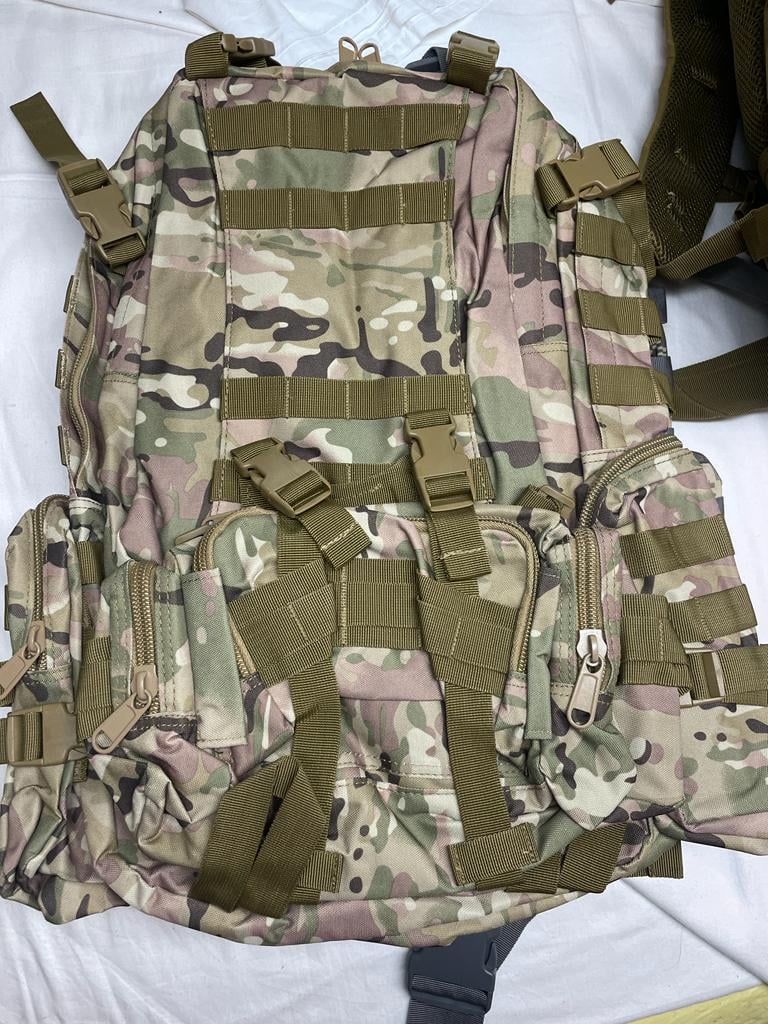 Рюкзак водонепроникний Molle комбінований 55 л 600D з 3 підсумками Мультикам - фото 3 Рюкзак водонепроникний Molle комбінований 55 л 600D з 3 підсумками Мультикам - фото 3