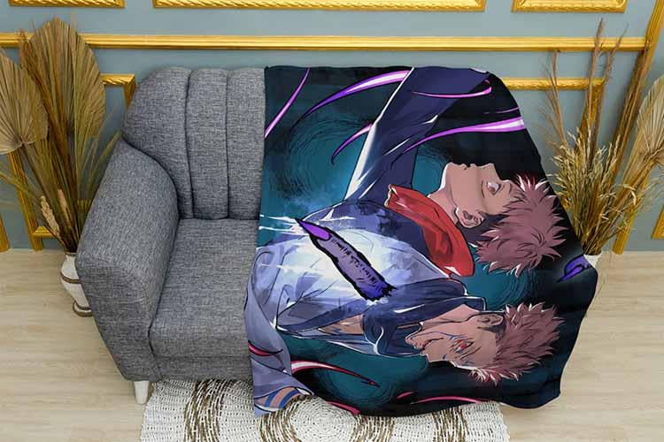 Плед Yuji Itadori Jujutsu Kaisen Anime плюш однослойный 135х150 см (113095)