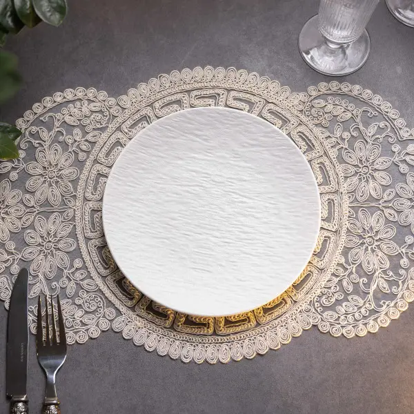 Тарелка сервировочная для закусок и салатов и основных блюд YIWU керамическая 25 см Белый (147-107-HP-7-723) - фото 3 Тарелка сервировочная для закусок и салатов и основных блюд YIWU керамическая 25 см Белый (147-107-HP-7-723) - фото 3