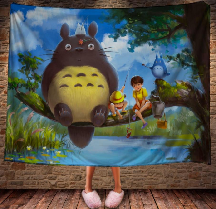 Плед с 3D принтом Тоторо 150х200 см (epi_0359)