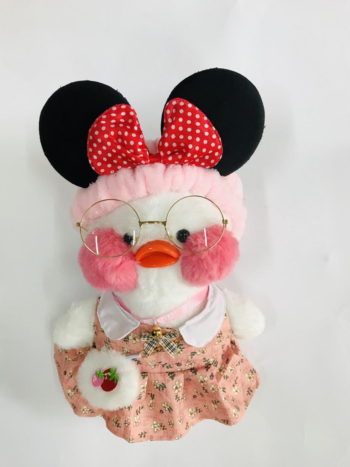 Мягкая утка LaLaFanFan Duck с одеждой в повязке 30 см Микки (LaLaFanFan20)