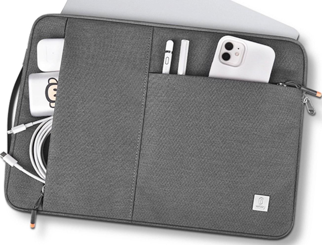 Чехол-сумка WiWU Alpha Slim Sleeve для Apple MacBook 16" Grey - фото 3 Чехол-сумка WiWU Alpha Slim Sleeve для Apple MacBook 16" Grey - фото 3
