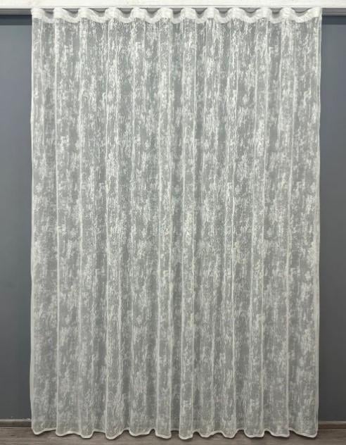 Тюль жаккард Мармур Молочный (1545т)