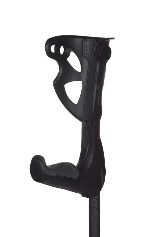Милиця підлокітна FDI Opti Comfort Premium з м'якою ручкою Чорний - фото 2