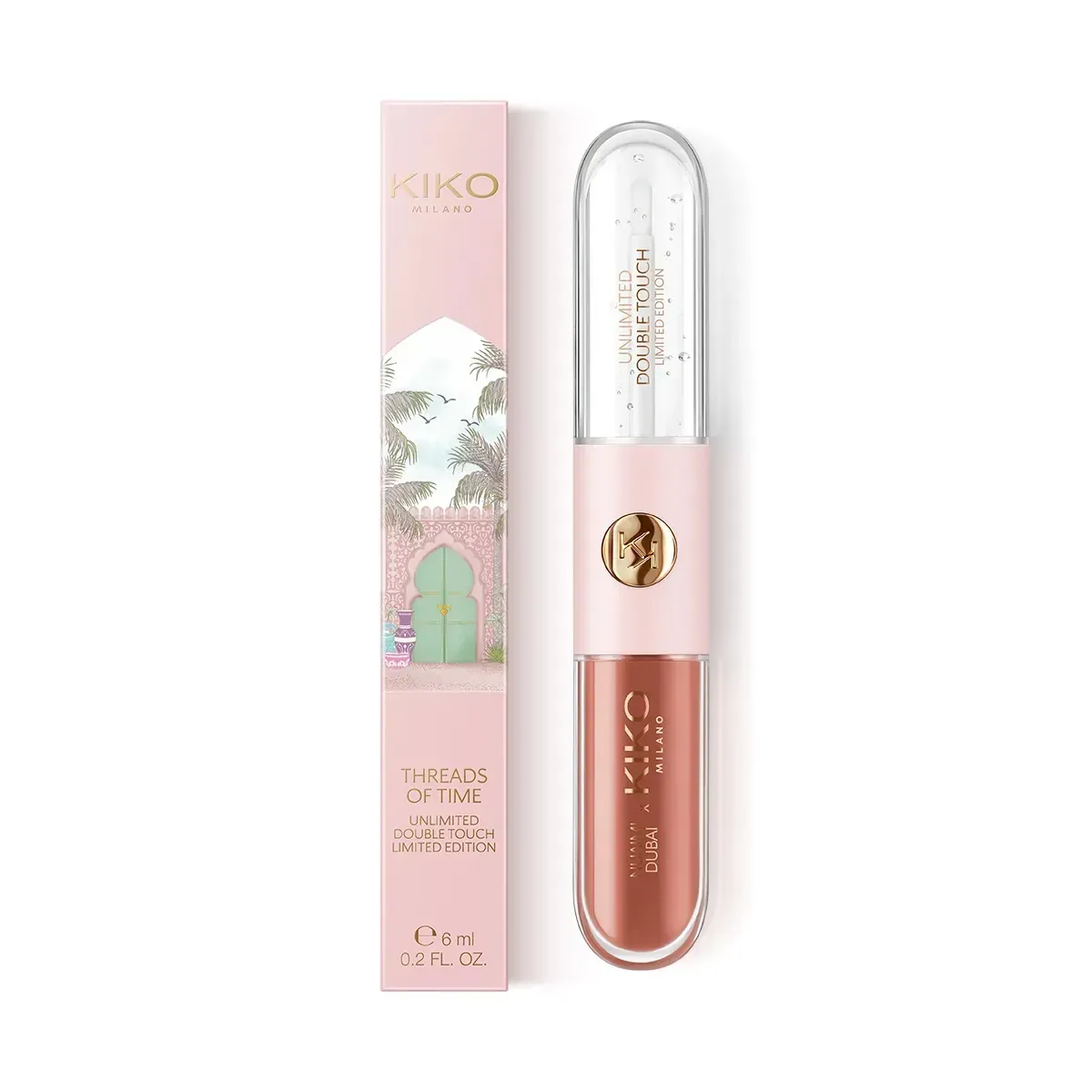 Помада губна рідка Kiko Milano Threads of Time Unlimited Double Touch 01 Soft Chestnut (37595)