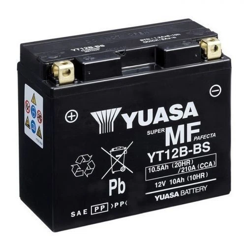 Аккумулятор YuasaBatteryEuropeGmb МОТО MF VRLA Battery YT12B-BS сухозаряженный 12V 10,5Ah