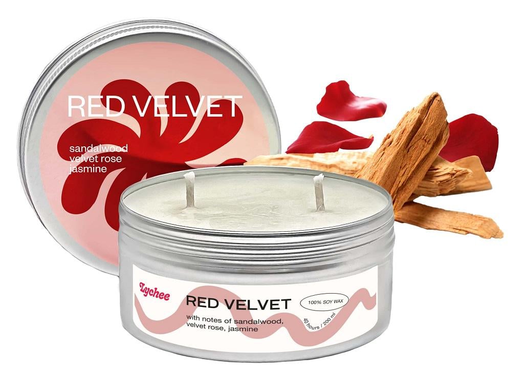 Свеча Личи Красный Бархат