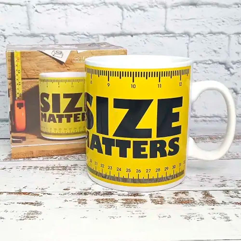 Чашка подарочная керамическая Size matters 1000 мл Желтый (27-PCK-4235) - фото 13