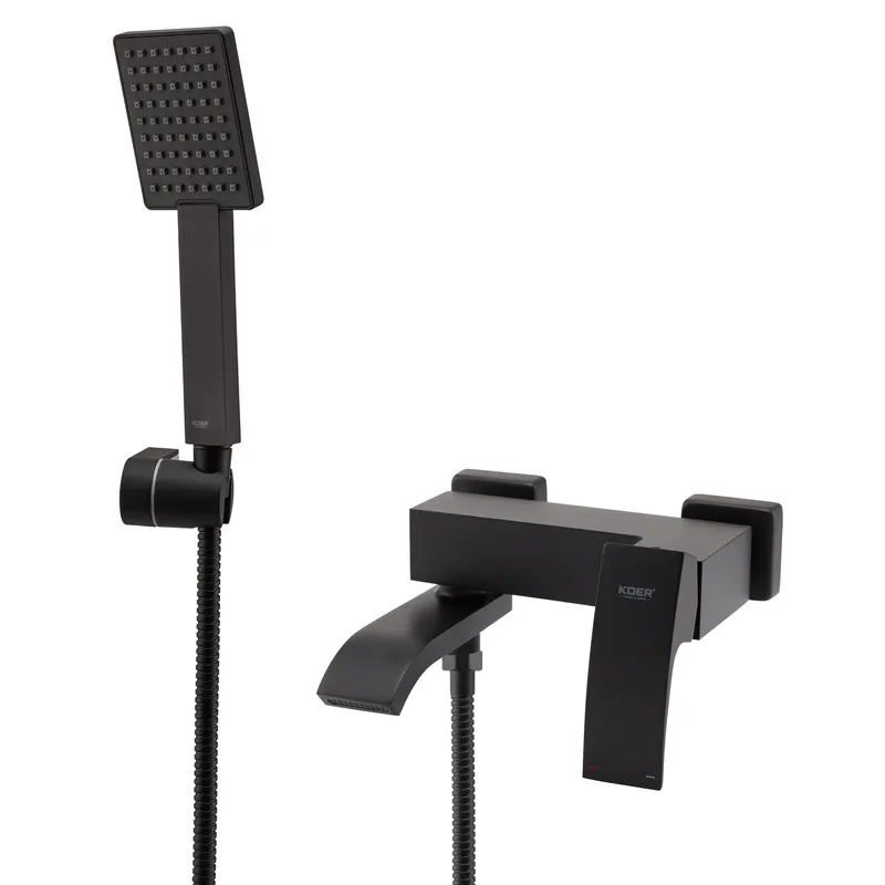Змішувач для ванни з коротким виливом KOER KB-41007-05 Black (KR3455)