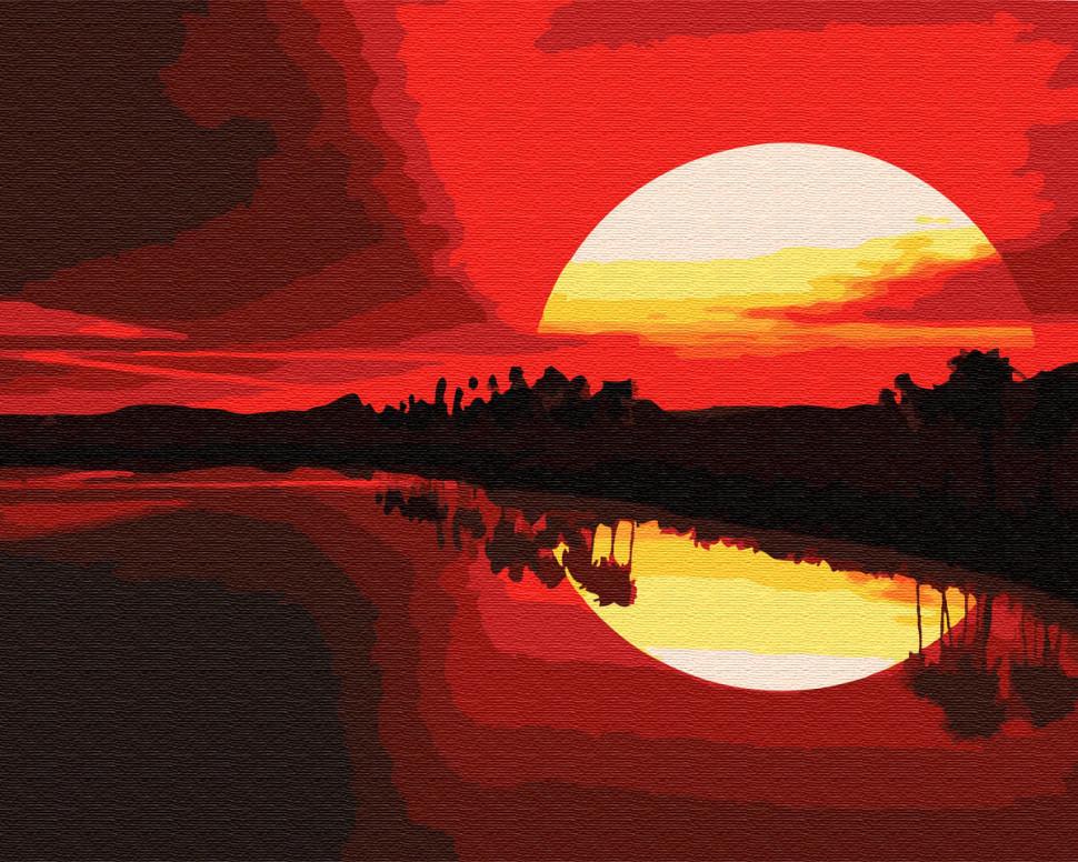 Картина по номерам Brushme Огненный закат (GX34840) Картина по номерам Brushme Огненный закат (GX34840)