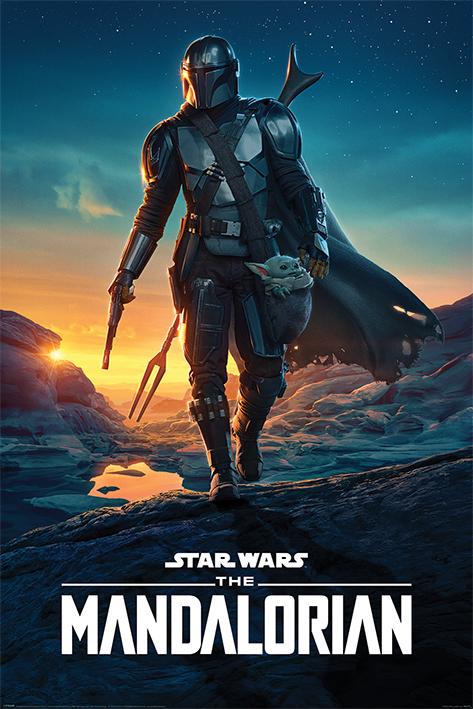 Постер плакат Звёздные Войны Мандалорец Сумерки/Star Wars The Mandalorian Nightfall 61x91,5 см