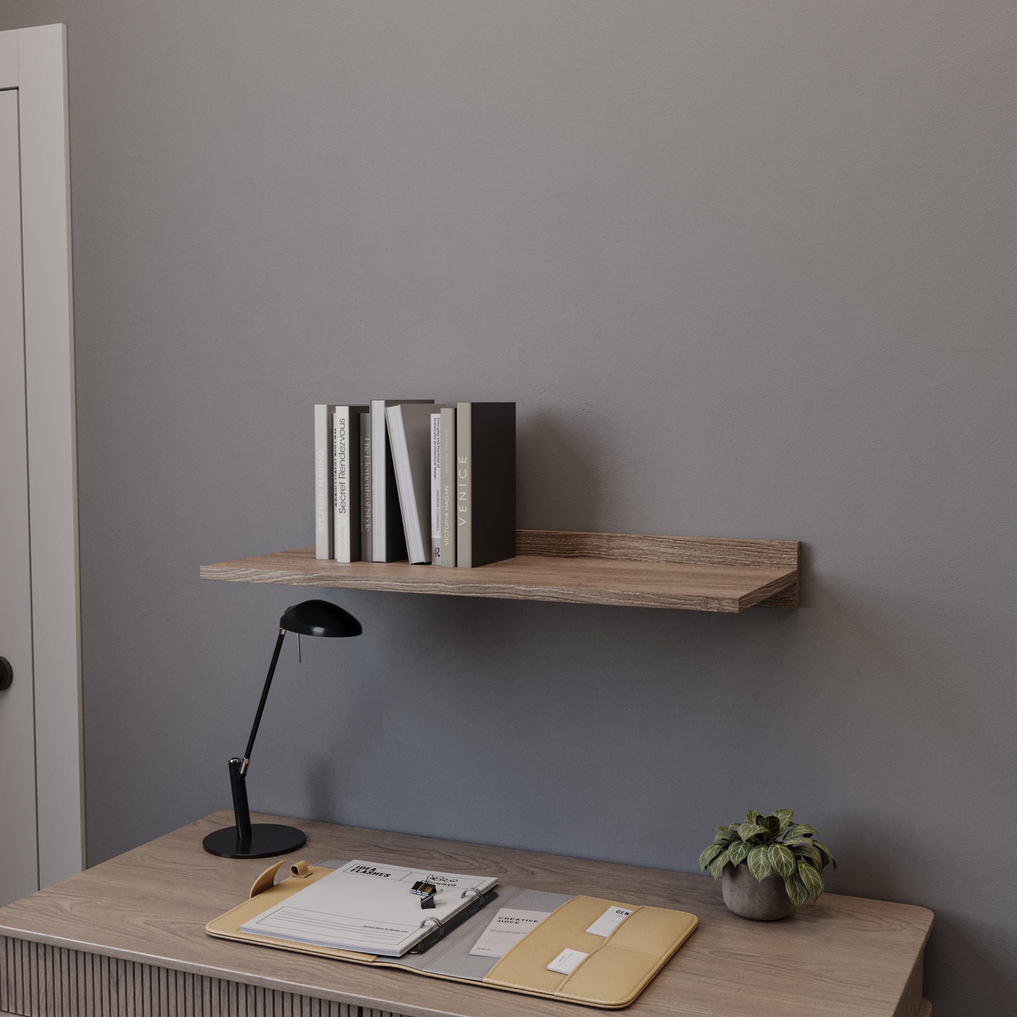 Полка навесная для офиса/детской 664х80х280 мм Дуб Шамони (PN-66)