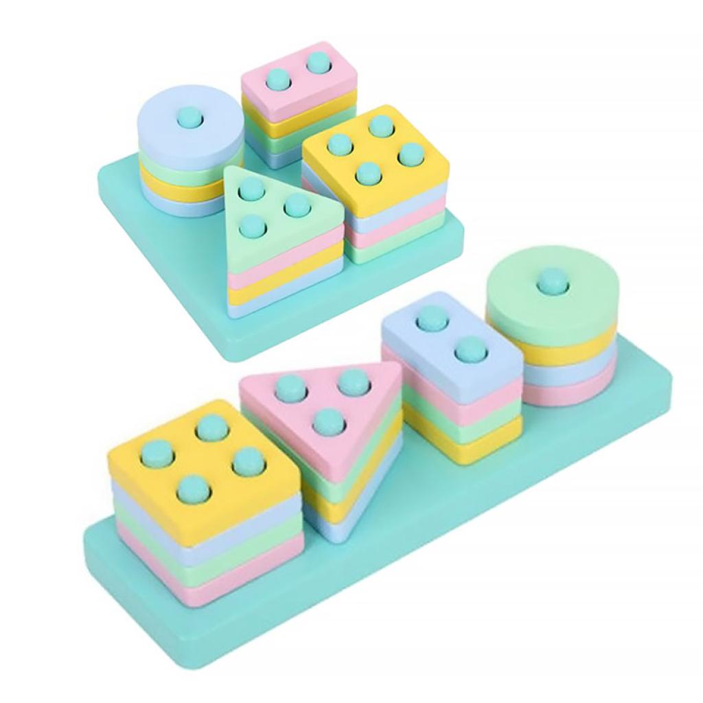 Дерев'яна іграшка Lesko Blocks Square + Rectangle для дітей (DL-004) Дерев'яна іграшка Lesko Blocks Square + Rectangle для дітей (DL-004)