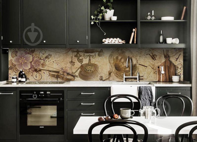 Скинали на кухню Zatarga «Винтажные Узоры» 600х3000 мм виниловая 3Д наклейка кухонный фартук самоклеящаяся Z180561/2