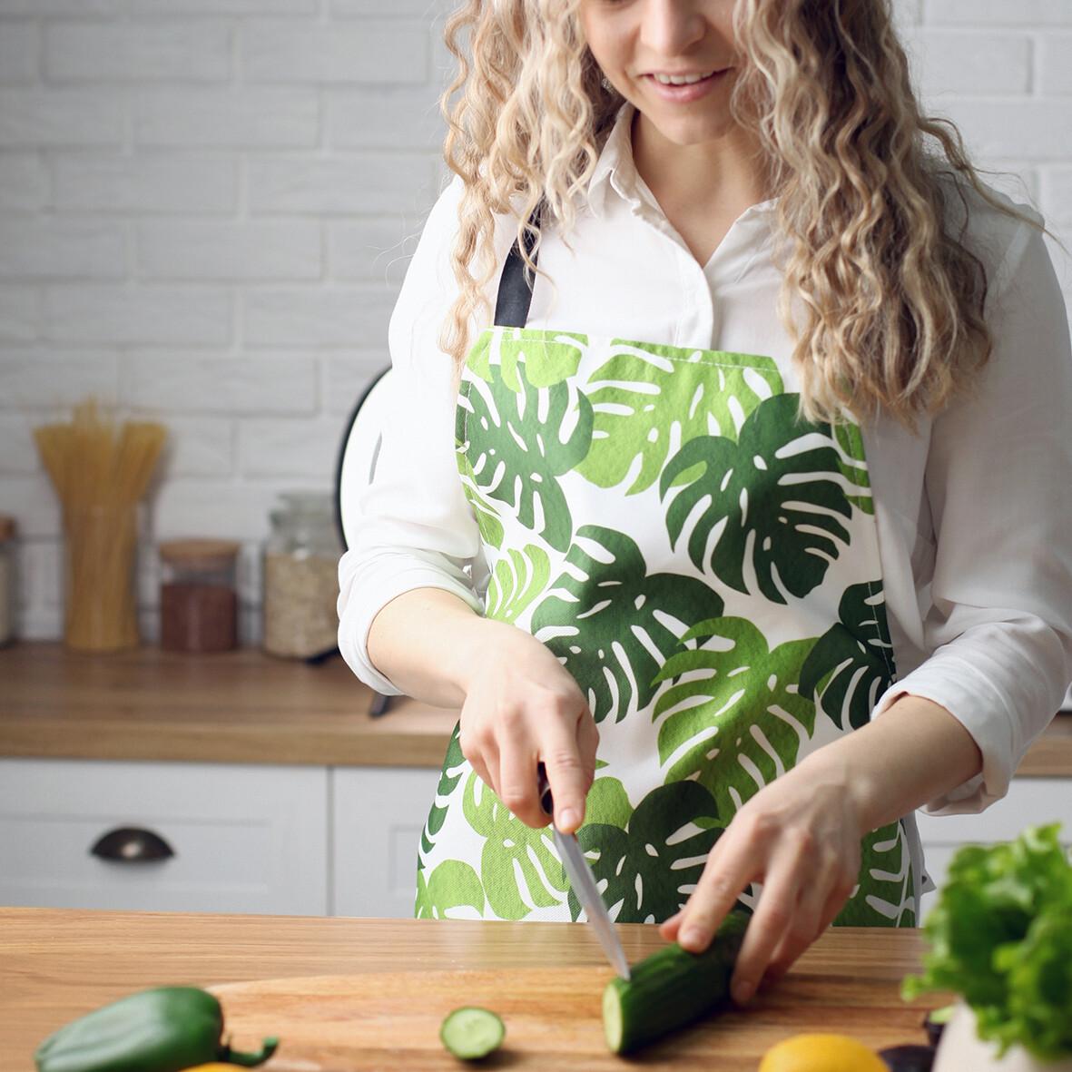 Фартук полноцветный Сolorful Листья папоротника 75х51 см (FRTC_21M012) - фото 3 Фартук полноцветный Сolorful Листья папоротника 75х51 см (FRTC_21M012) - фото 3