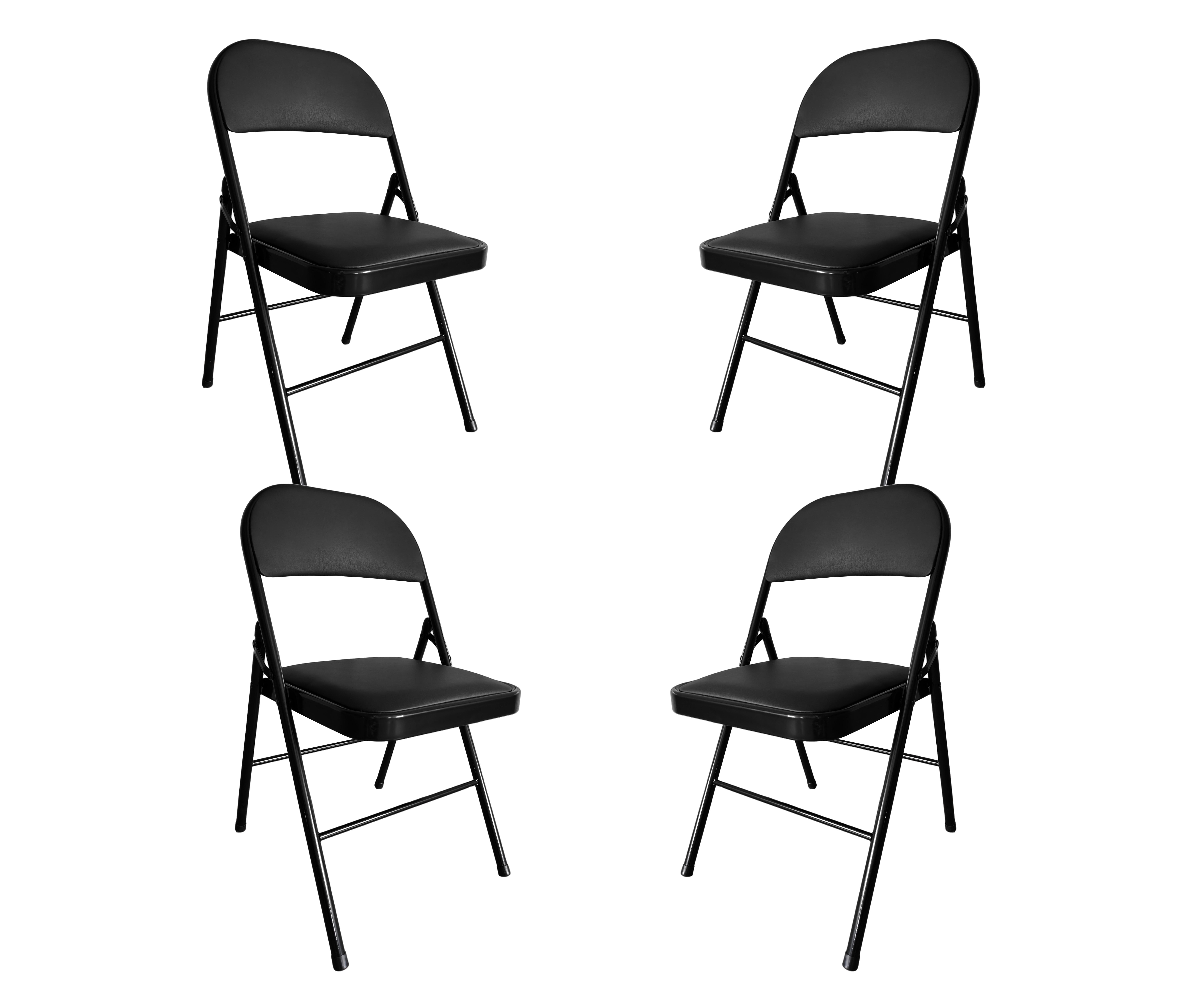 Стул туристический раскладной B-019 4 шт. Черный (4613)